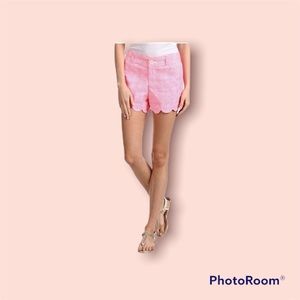 Lilly Pulitzer Pink Fiesta Plaid Buttercup Women's Shorts size 2